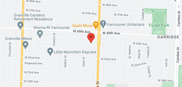 map of 1028 W 50TH AVENUE